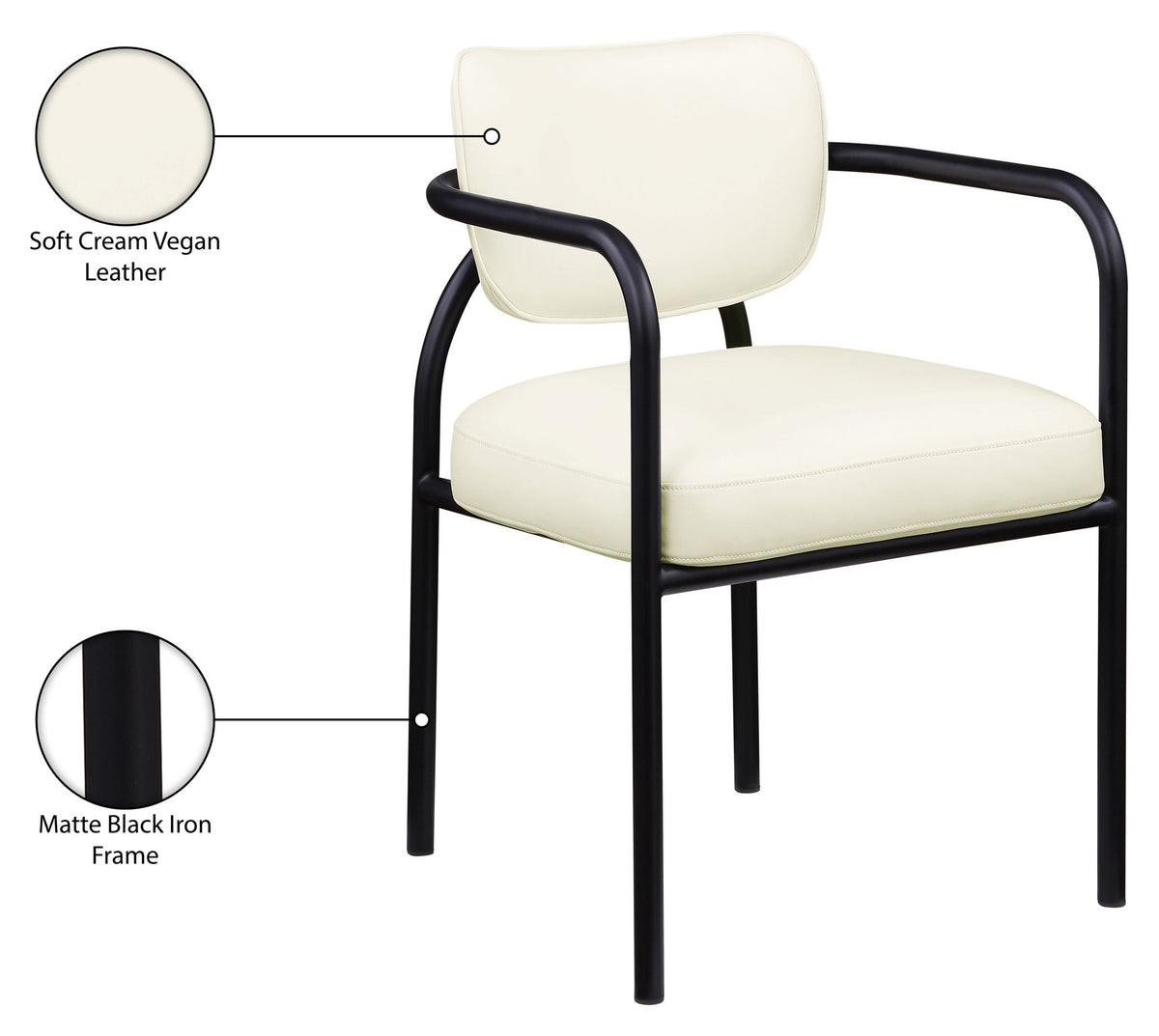 Serava - Vegan Leather Upholstered Dining Chair (Set of 2)