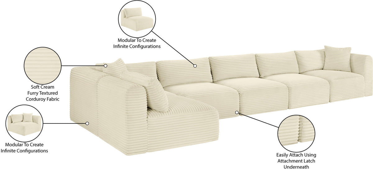 Shaggy - 6 Piece Modular Sectional