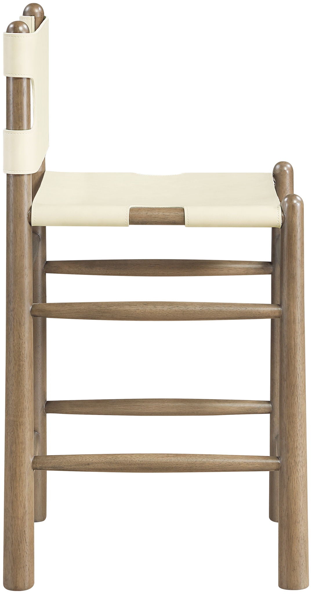 Santos - Upholstered Counter Stool With Stained Brown Base