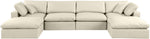 Comfy - 6 Piece Faux Leather Modular Double Chaise Sectional