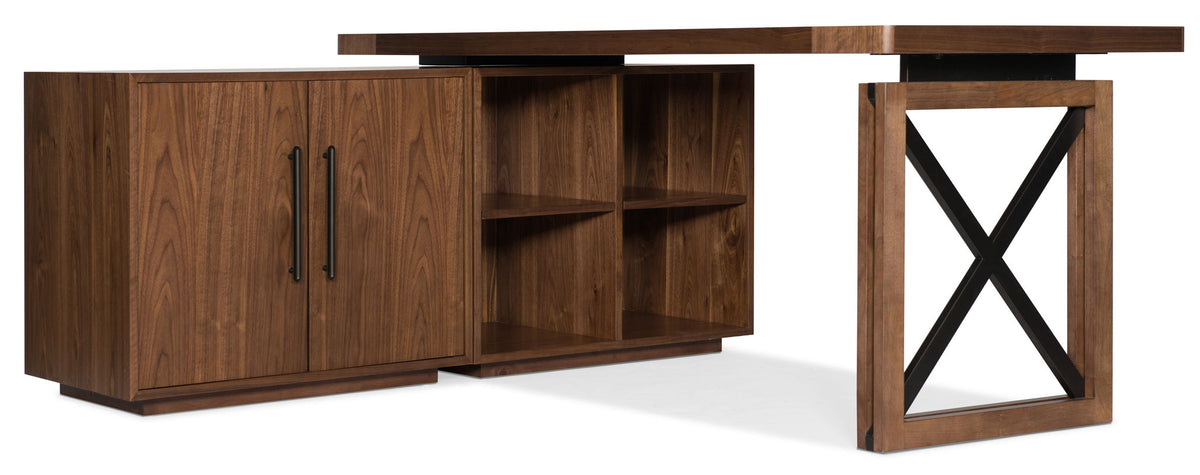 Home Office - Two-Door Cabinet - Dark Brown