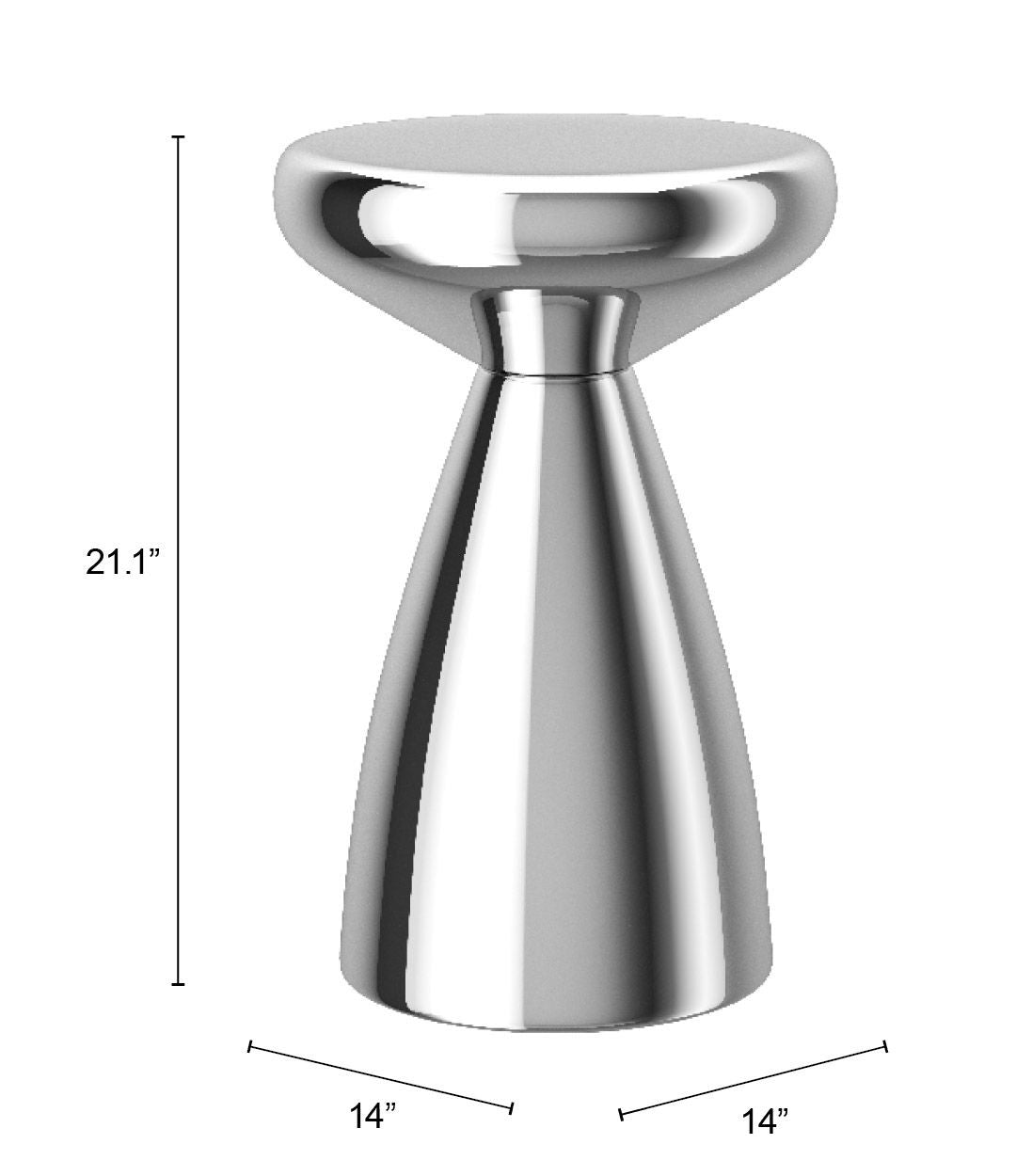 Decatur - Side Table - Silver