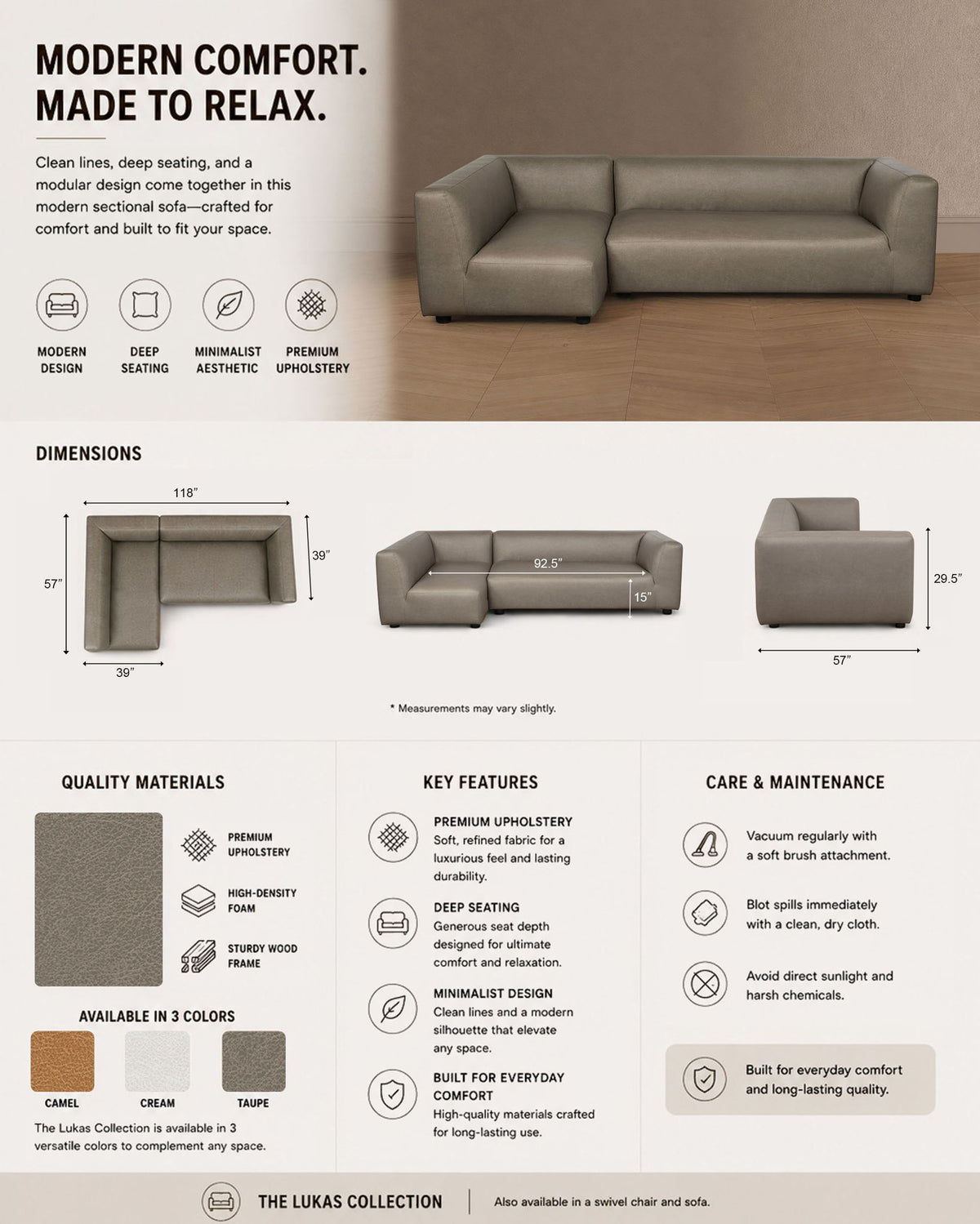 Manhattan Lukas - Sectional Sofa