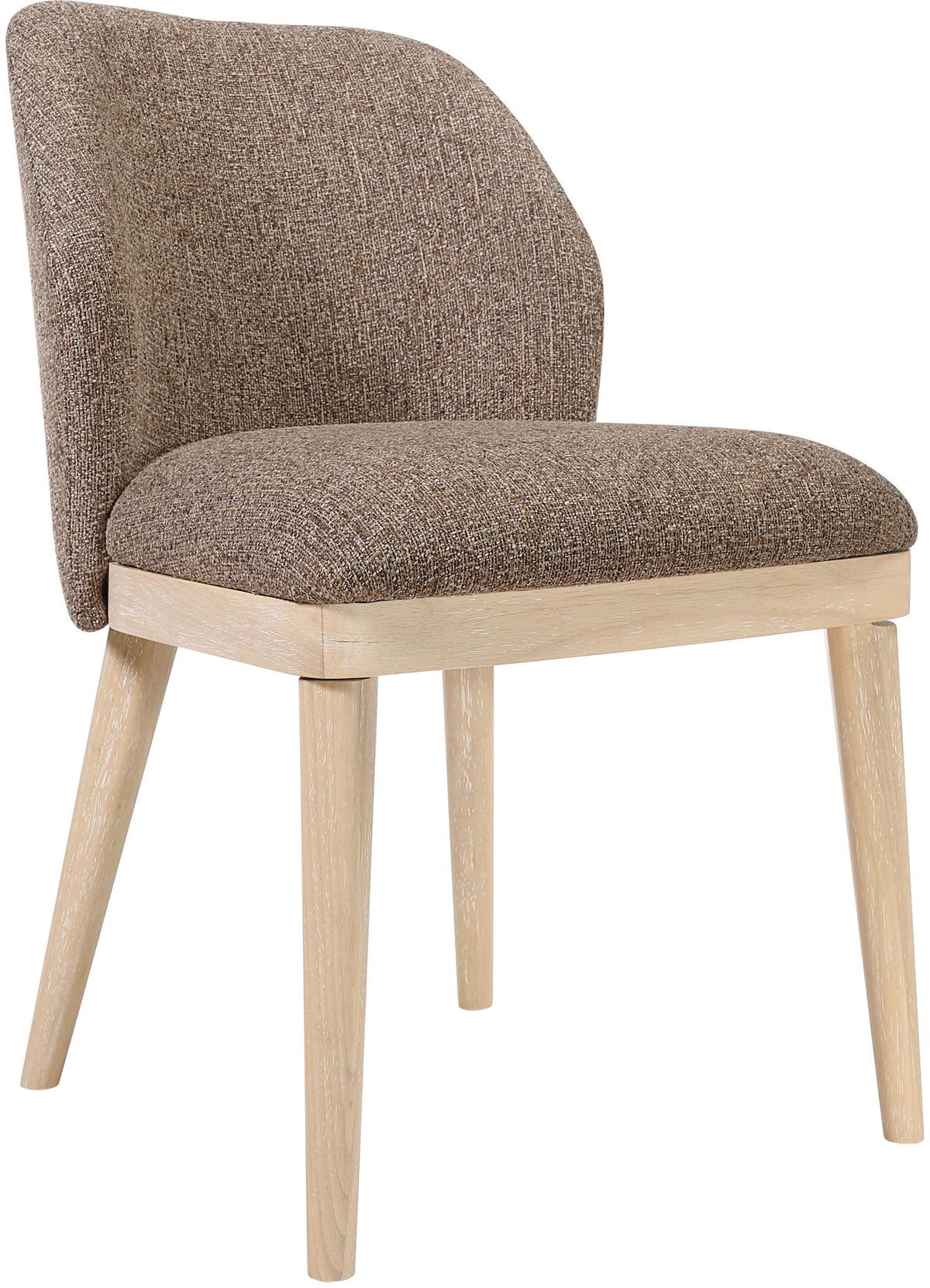 Valeo - Linen Textured Fabric Upholstered Dining Chair (Set of 2) - Painted Natural Base