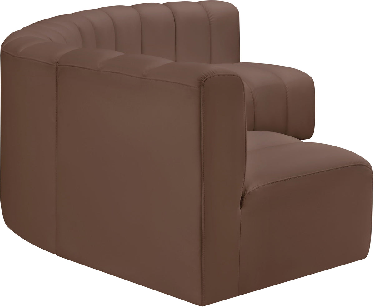 Arc - Faux Leather 5 Piece U-Shaped Modular Sofa