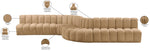Arc - Velvet 8 Piece Curved Modular Sofa