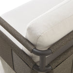 Brampton - Metal Outdoor Sectional With Cushions - Gray / Off White