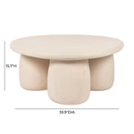 Rahul - Round Coffee Table - Cream