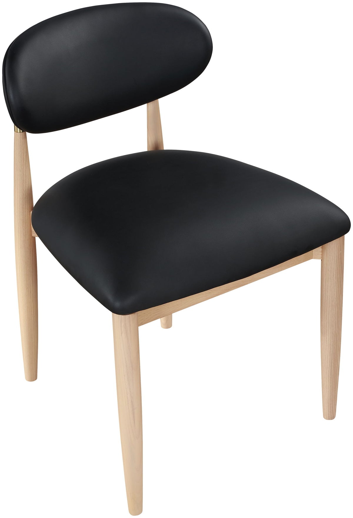 Riccio - Faux Leather Dining Side Chair (Set of 2) - Natural Frame
