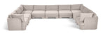 Hammond - Velvet Performance Fabric Upholstered 9 Piece Sectional