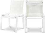 Nizuc - Outdoor Patio Dining Chair With White Frame (Set of 2)