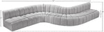 Arc - Boucle Fabric 8 Piece Curved Modular Sofa