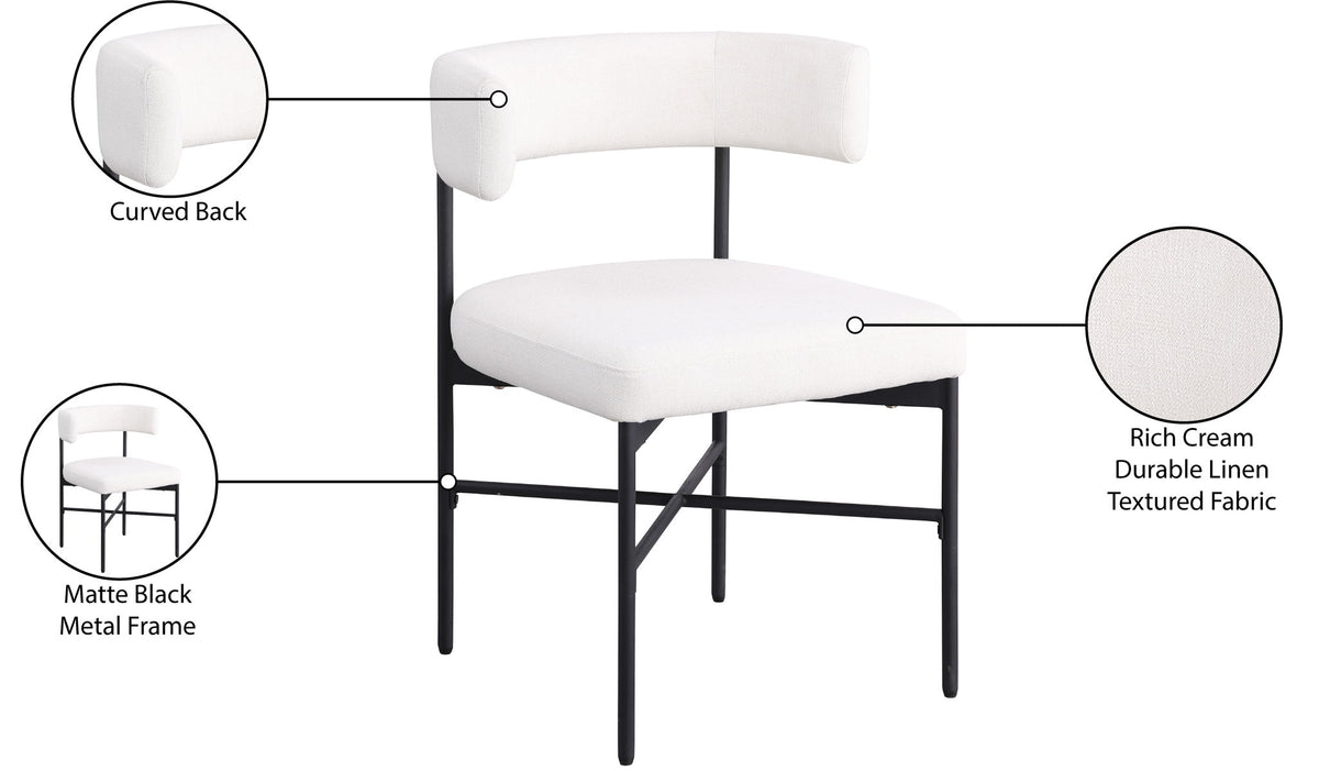 Rivage - Durable Dining Chair With Black Frame (Set of 2)