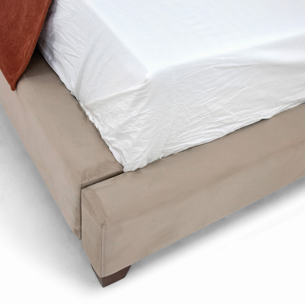 Queen McKamey - Modern Beige Fabric Bed by VIG Furniture - View 2