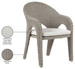 Seacrest - Olefin Water Resistant Fabric And Wicker Outdoor Patio Dining Chair