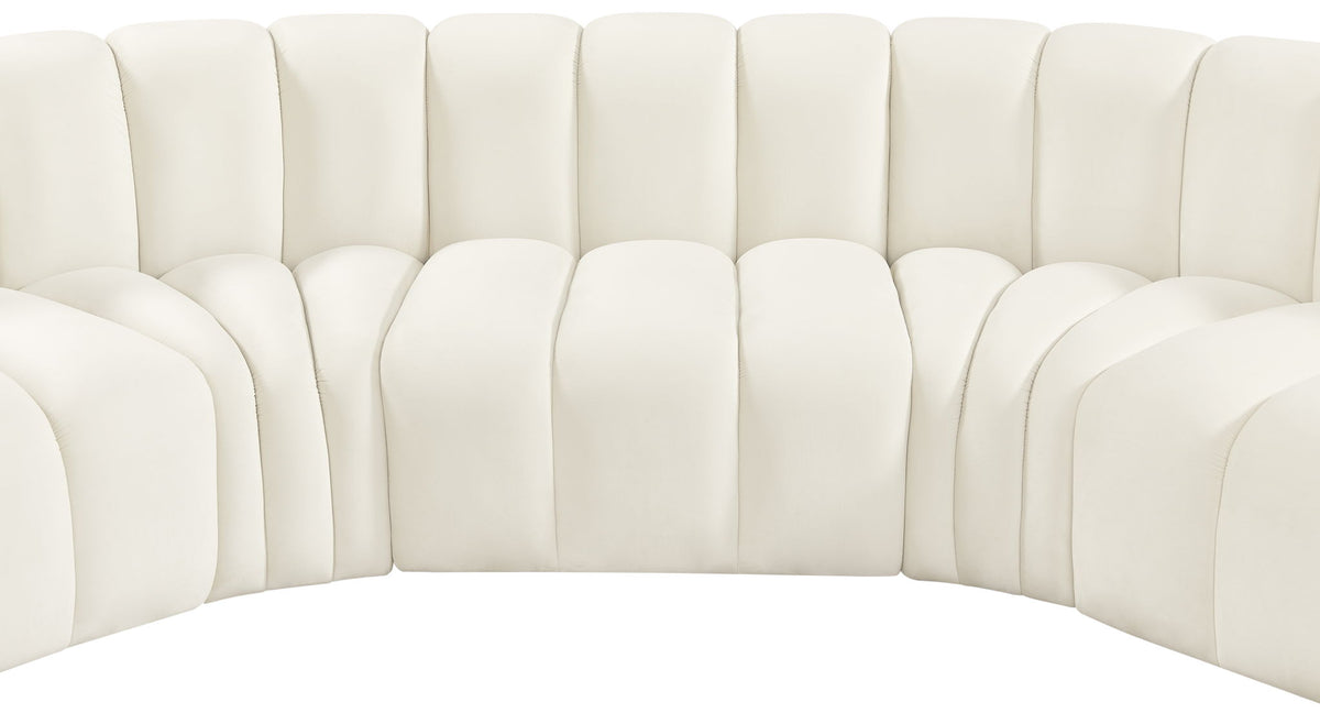 Arc - Velvet 5 Piece U-Shaped Modular Sofa