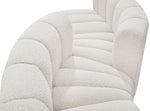 Arc - Boucle Fabric 4 Piece Curved Modular Sofa
