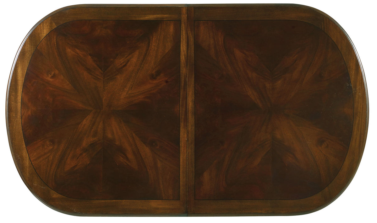 Leesburg - Leg Table With Two 18" Leaves - Dark Brown