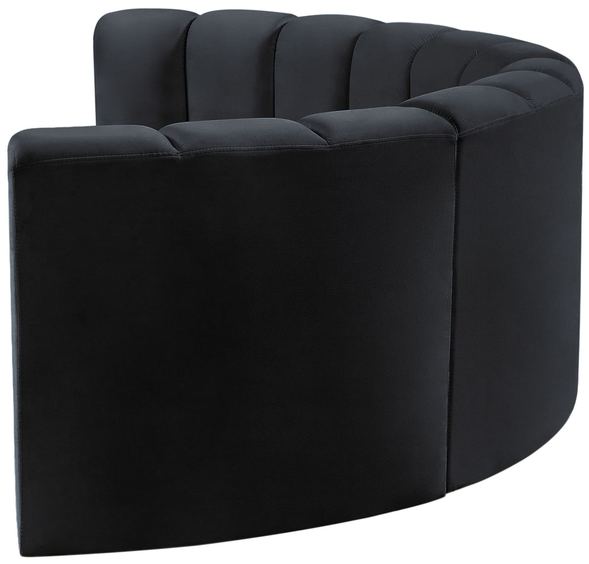 Arc - Velvet 4 Piece U-Shaped Modular Sofa