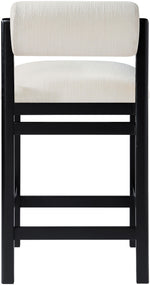 Roundhill - Fabric Counter Stool - Black Frame