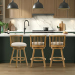 Harper - 26" Amber Glow Counter Height Rubberwood Swivel Barstool