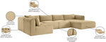 Shaggy - 5 Piece Modular U-Shaped Sectional