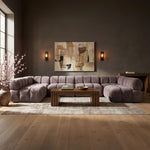 Orin - U-Shaped Velvet 6 Piece Modular Sectional