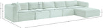 Shaggy - 5 Piece Modular Sectional With Chaise