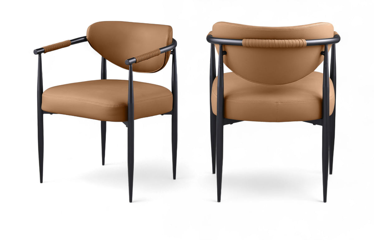 Virella - faux Leather Upholstered Dining Chair (Set of 2) - Black Base