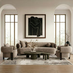 Arnaud - Modern Tan Fabric + Brown Oak Sofa by VIG Furniture - View 11