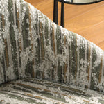 Mari - Boucle Swivel Chair - Green / White