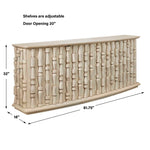 Spindle - 4 Door Cabinet - Woodtone