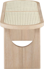 Canovia - Solid Wood And Faux Cane Bench