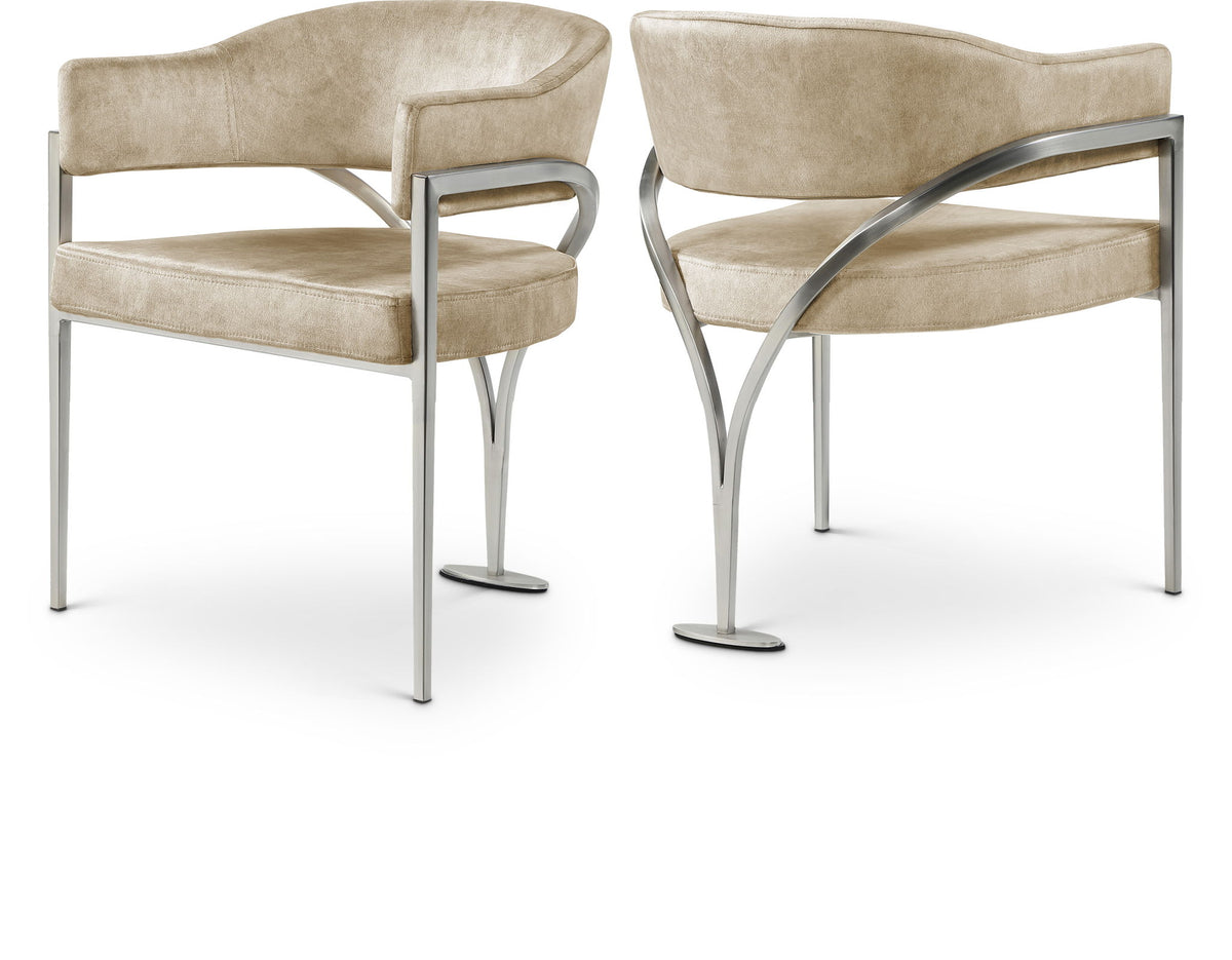 Madelyn - Dining Chair (Set of 2) - Brushed Chrome