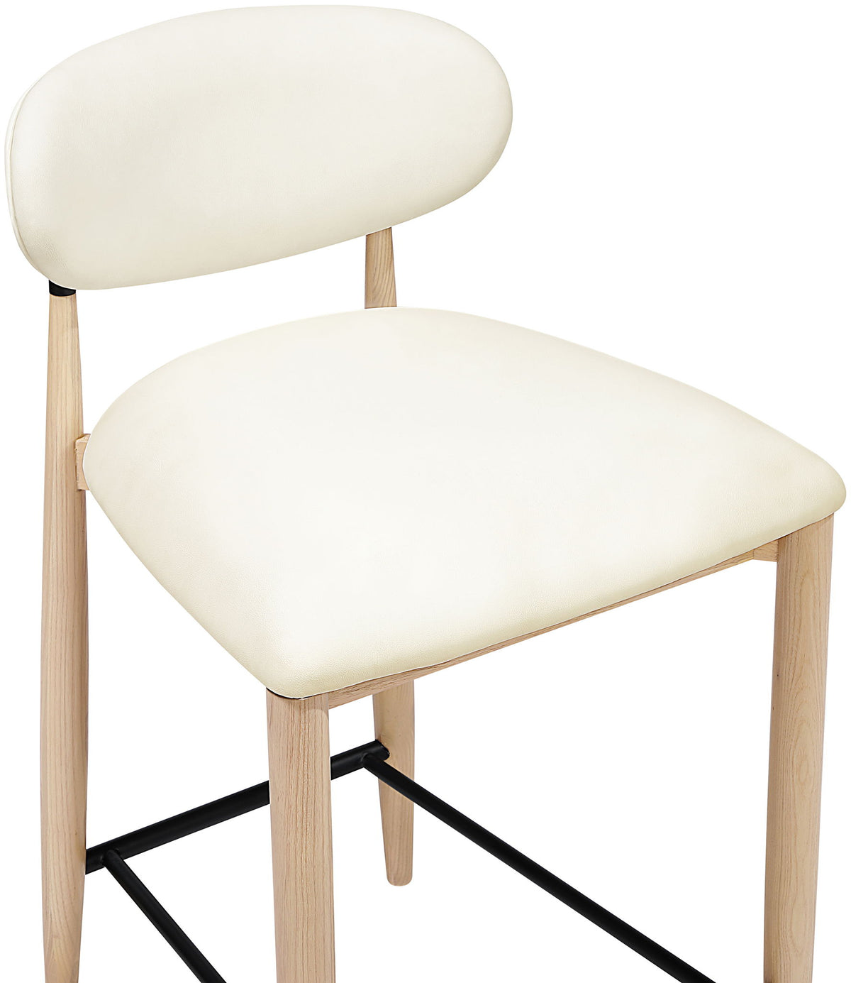 Riccio - Stool - Natural And Black Frame