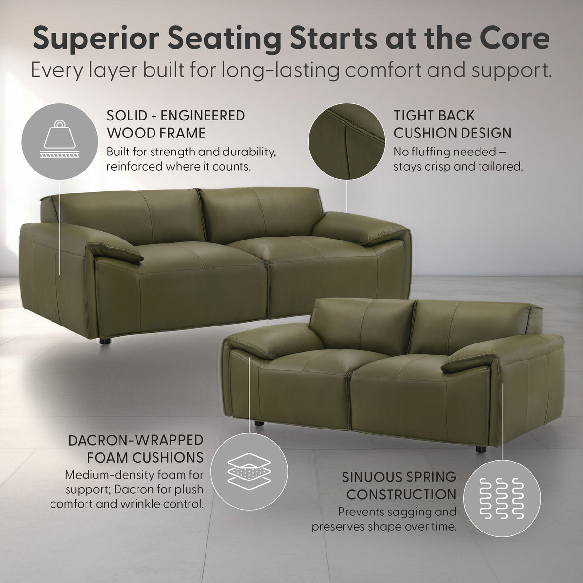 Tanner - 2-Piece Living Room Set (Sofa & Loveseat)