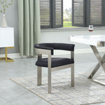 Romeo - Faux Leather Dining Chair With Silver Base (Set of 2)