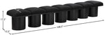 Pavilion - 7 Piece Modular Bench With Black Base