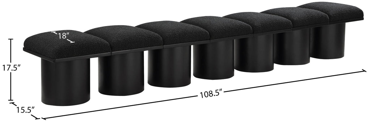 Pavilion - 7 Piece Modular Bench With Black Base