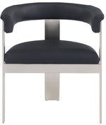 Romeo - Faux Leather Dining Chair With Silver Base (Set of 2)