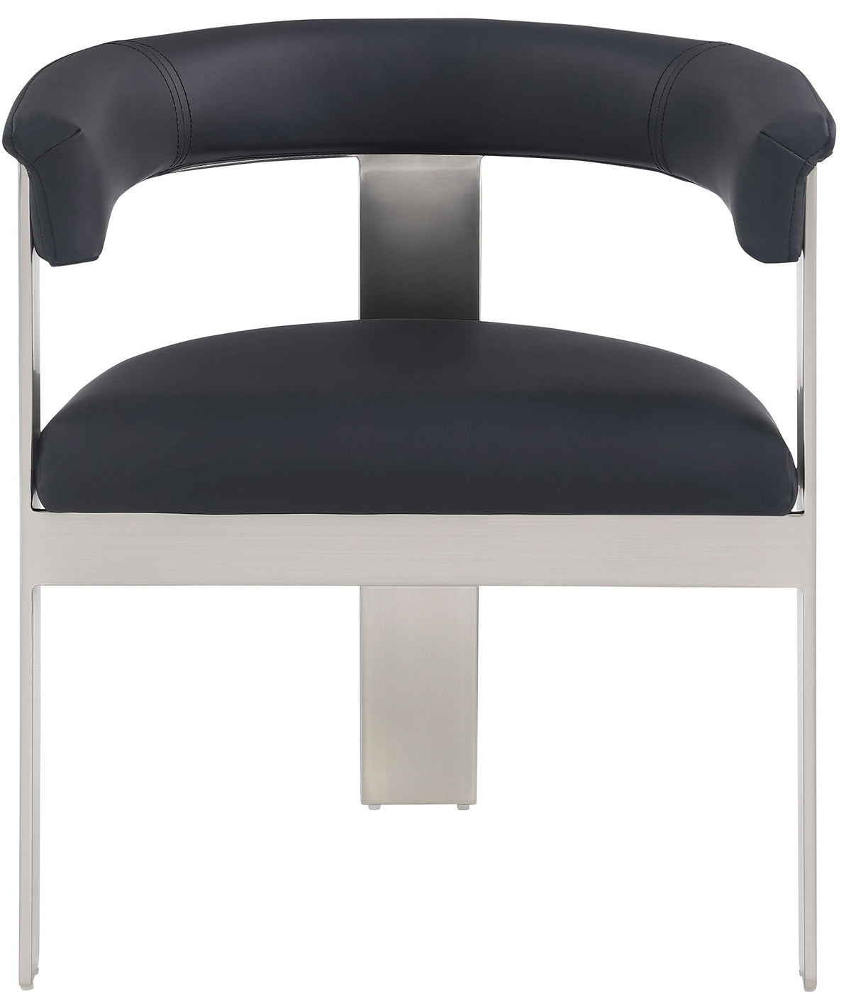 Romeo - Faux Leather Dining Chair With Silver Base (Set of 2)