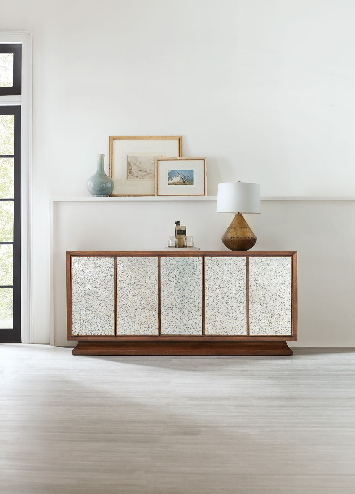 Melange - Lloyds Leopard Entertainment Credenza - Dark Brown