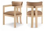 Lavrin - Vegan Leather Dining Arm Chair (Set of 2) - Natural Base
