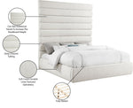 Adam - Linen Fabric Bed With 89" Headboard