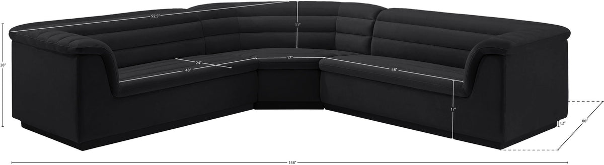 Cascade - Velvet Modular Sectional