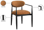 Riccio - Fabric Dining Arm Chair (Set of 2) - Black Frame
