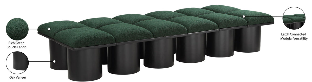 Pavilion - 12 Piece Modular Bench With Black Base