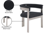 Romeo - Boucle Dining Chair With Silver Base (Set of 2)