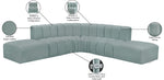 Arc - Faux Leather 6 Piece Corner Modular Sofa