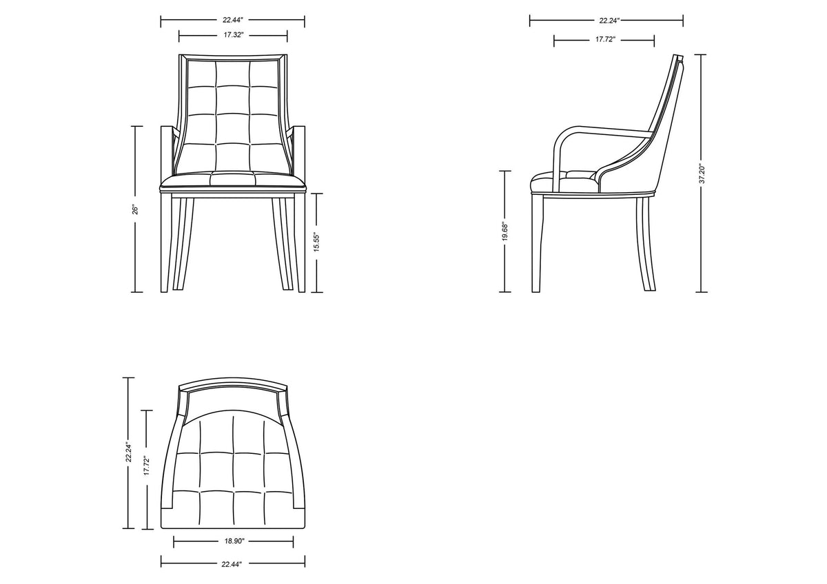 Fifth Avenue - Dining Arm Chair - Cream